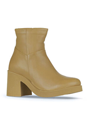Bueno Shoes Tarçın Deri Kadın Topuklu Bot 01wz7100