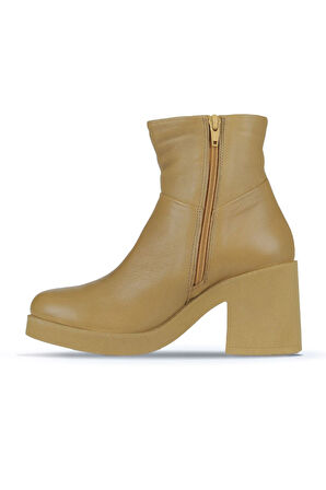 Bueno Shoes Tarçın Deri Kadın Topuklu Bot 01wz7100
