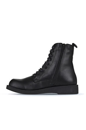 Bueno Shoes Siyah Deri Kadın Düz Bot 01wz8900