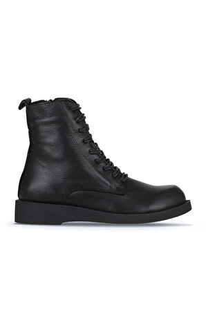 Bueno Shoes Siyah Deri Kadın Düz Bot 01wz8900