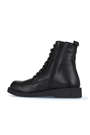Bueno Shoes Siyah Deri Kadın Düz Bot 01wz8900