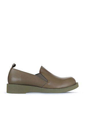 Bueno Shoes Haki Deri Kadın Klasik Ayakkabı 01wz8905