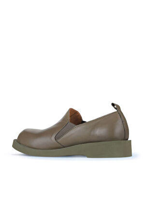 Bueno Shoes Haki Deri Kadın Klasik Ayakkabı 01wz8905