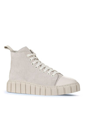 Bueno Shoes Bej Süet Kadın Düz Bot 01wz4101