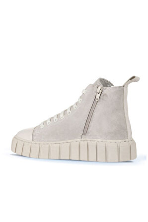 Bueno Shoes Bej Süet Kadın Düz Bot 01wz4101