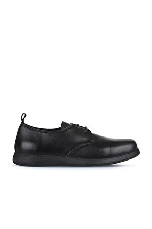 Bueno Shoes Siyah Deri Kadın Düz Ayakkabı 01wz4200