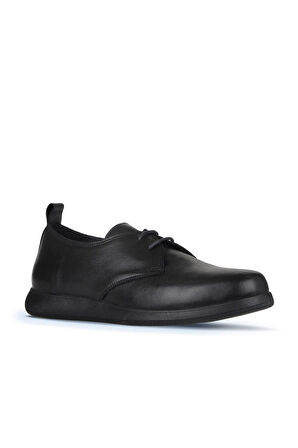 Bueno Shoes Siyah Deri Kadın Düz Ayakkabı 01wz4200