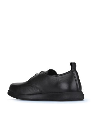Bueno Shoes Siyah Deri Kadın Düz Ayakkabı 01wz4200