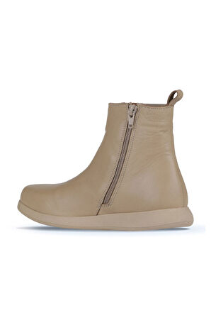 Bueno Shoes Vizon Deri Kadın Düz Bot 01wz4204