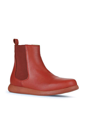 Bueno Shoes Kiremit Deri Kadın Düz Bot 01wz4204