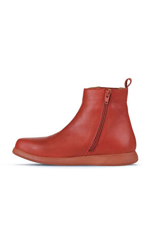 Bueno Shoes Kiremit Deri Kadın Düz Bot 01wz4204