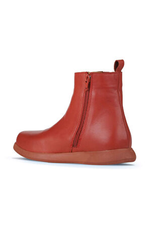 Bueno Shoes Kiremit Deri Kadın Düz Bot 01wz4204