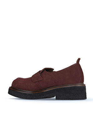 Bueno Shoes Bordo Süet Kadın Loafer 01wz4302