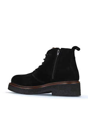 Bueno Shoes Siyah Süet Kadın Topuklu Bot 01wz4304