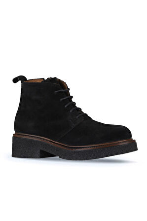 Bueno Shoes Siyah Süet Kadın Topuklu Bot 01wz4304