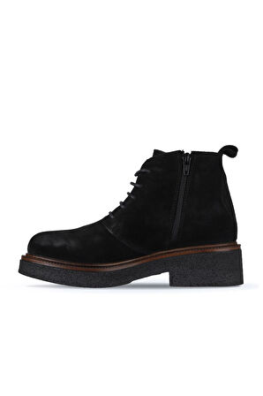 Bueno Shoes Siyah Süet Kadın Topuklu Bot 01wz4304