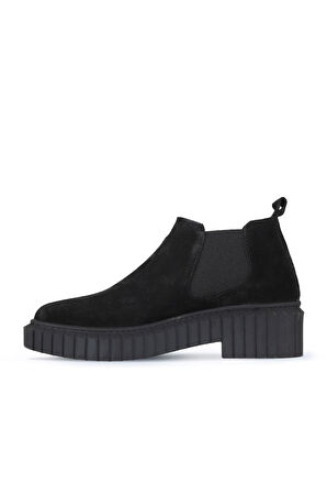 Bueno Shoes Siyah Süet Kadın Topuklu Bot 01wz6311