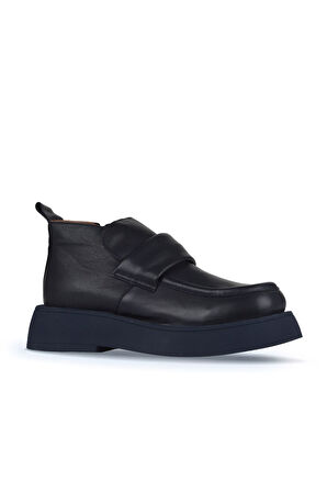 Bueno Shoes Lacivert Deri Kadın Düz Bot 01wz6402