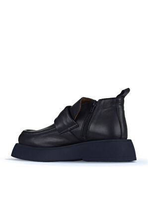 Bueno Shoes Lacivert Deri Kadın Düz Bot 01wz6402