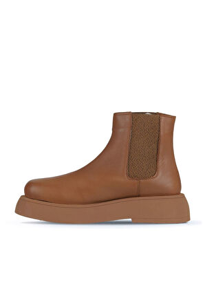 Bueno Shoes Taba Deri Kadın Düz Bot 01wz6403