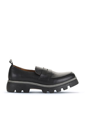 Bueno Shoes Siyah Deri Kadın Loafer 01wz6500