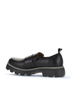 Bueno Shoes Siyah Deri Kadın Loafer 01wz6500