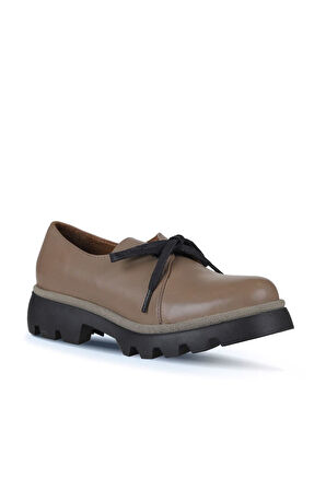Bueno Shoes Gri Deri Kadın Klasik Ayakkabı 01wz6502