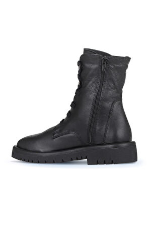 Bueno Shoes Siyah Deri Kadın Düz Bot 01wz6701