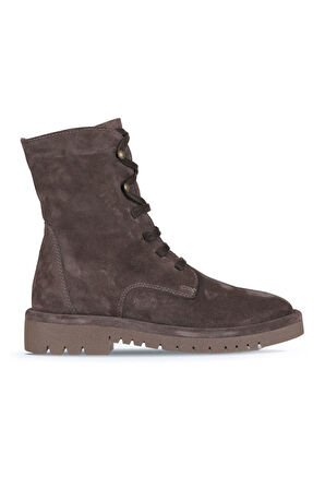 Bueno Shoes Vizon Süet Kadın Düz Bot 01wz6701