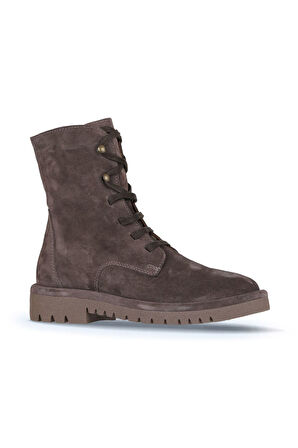 Bueno Shoes Vizon Süet Kadın Düz Bot 01wz6701