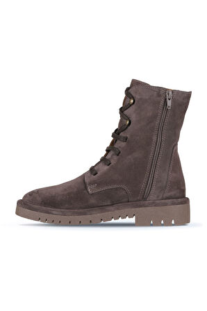 Bueno Shoes Vizon Süet Kadın Düz Bot 01wz6701