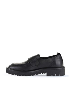 Bueno Shoes Siyah Deri Kadın Loafer 01wz6703