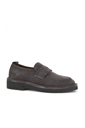 Bueno Shoes Gri Süet Kadın Loafer 01wz6703