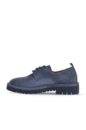 Bueno Shoes Mavi Süet Kadın Klasik Ayakkabı 01wz6704