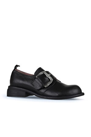 Bueno Shoes Siyah Deri Kadın Klasik Ayakkabı 01wz6802