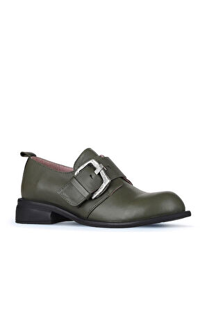 Bueno Shoes Yeşil Deri Kadın Klasik Ayakkabı 01wz6802