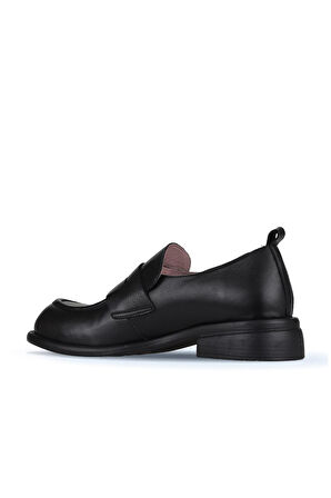 Bueno Shoes Siyah Deri Kadın Loafer 01wz6804