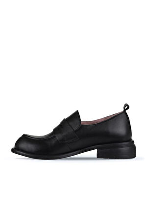 Bueno Shoes Siyah Deri Kadın Loafer 01wz6804