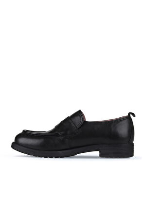 Bueno Shoes Siyah Deri Kadın Loafer 01wz7303