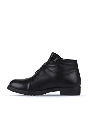 Bueno Shoes Siyah Deri Kadın Düz Bot 01wz7312