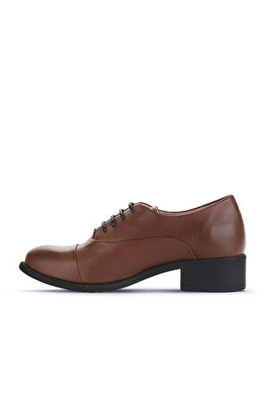 Bueno Shoes Kahverengi Deri Kadın Klasik Ayakkabı 01wz7401