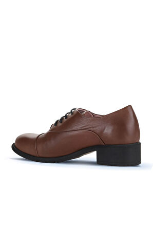 Bueno Shoes Kahverengi Deri Kadın Klasik Ayakkabı 01wz7401