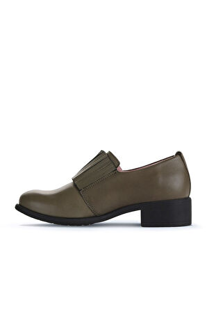 Bueno Shoes Haki Deri Kadın Klasik Ayakkabı 01wz7403