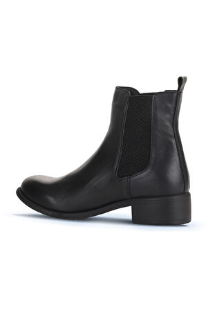 Bueno Shoes Siyah Deri Kadın Topuklu Bot 01wz7404