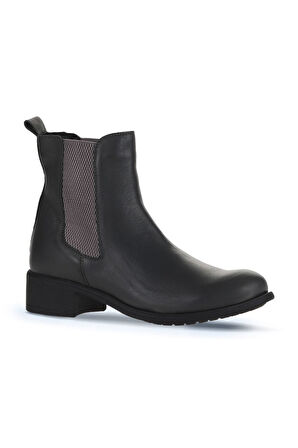 Bueno Shoes Gri Koyu Deri Kadın Topuklu Bot 01wz7404