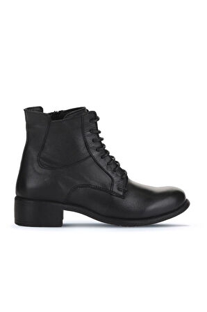Bueno Shoes Siyah Deri Kadın Topuklu Bot 01wz7405