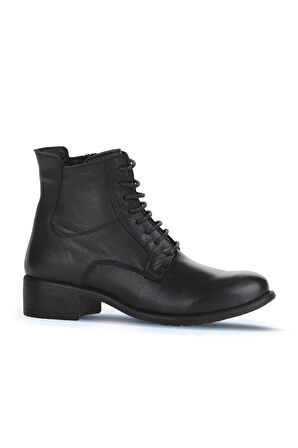 Bueno Shoes Siyah Deri Kadın Topuklu Bot 01wz7405