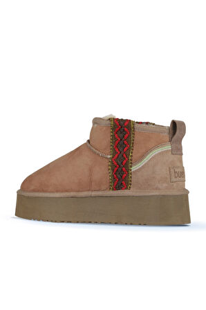 Bueno Shoes Sahra Süet Kadın Dolgu Topuklu Bot 05ag2094054