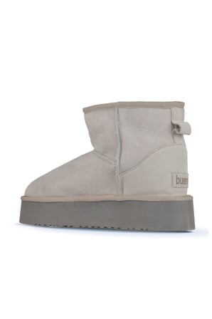 Bueno Shoes Bej Süet Kadın Dolgu Topuklu Bot 05ag2034054
