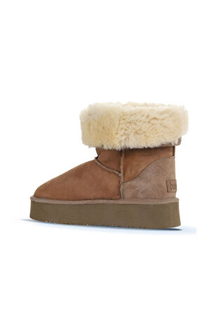 Bueno Shoes Sahra Süet Kadın Dolgu Topuklu Bot 05ag2024054